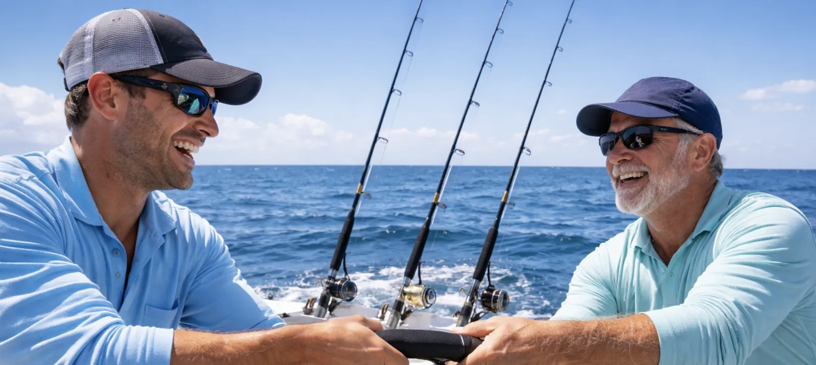 Anglers on a shared Key West fishing charter