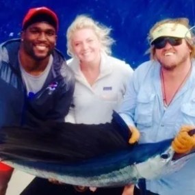 Bryce Brown holding a fish