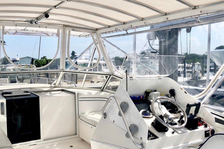 a large ship in the background