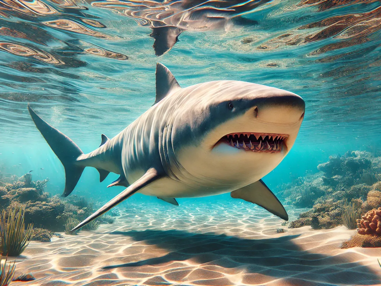 Family enjoying a private shark tour in Key West watching blacktip sharks near the boat