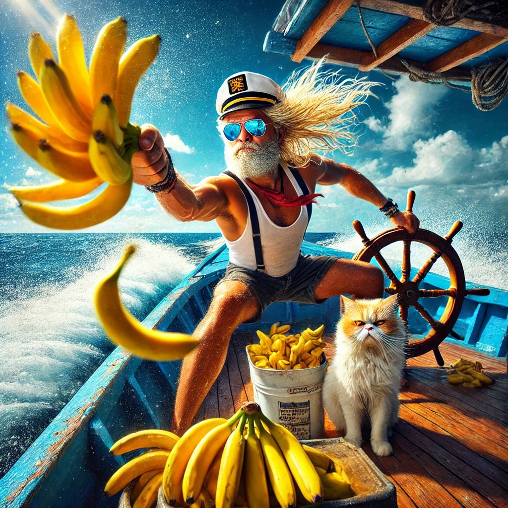 Bananas Are Bad Luck – Key West Fishing Superstition Fishing captain tossing banana off a boat in Key West